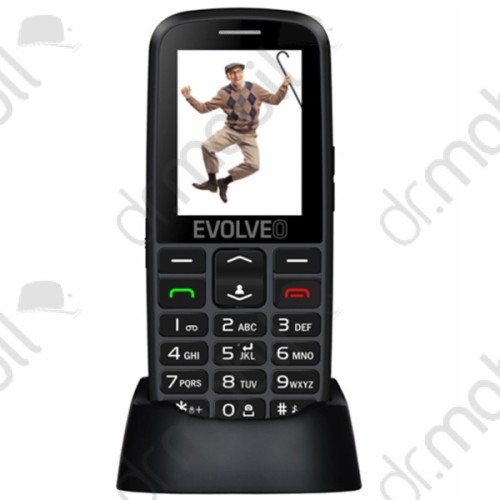 Mobiltelefon EasyPhone EG (EP550) EP-550 (fekete) Nagy gomb és kijelző, vészhívó gomb!